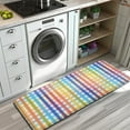 thumbnail image 3 of Colorful Striped Checkered Pattern Kitchen Rug Mat,Kitchen Runner Rugs Non Skid Washable,Decorative Kitchen Floor Mats for Kitchen,Sink,Laundry,17"x47.2", 3 of 7
