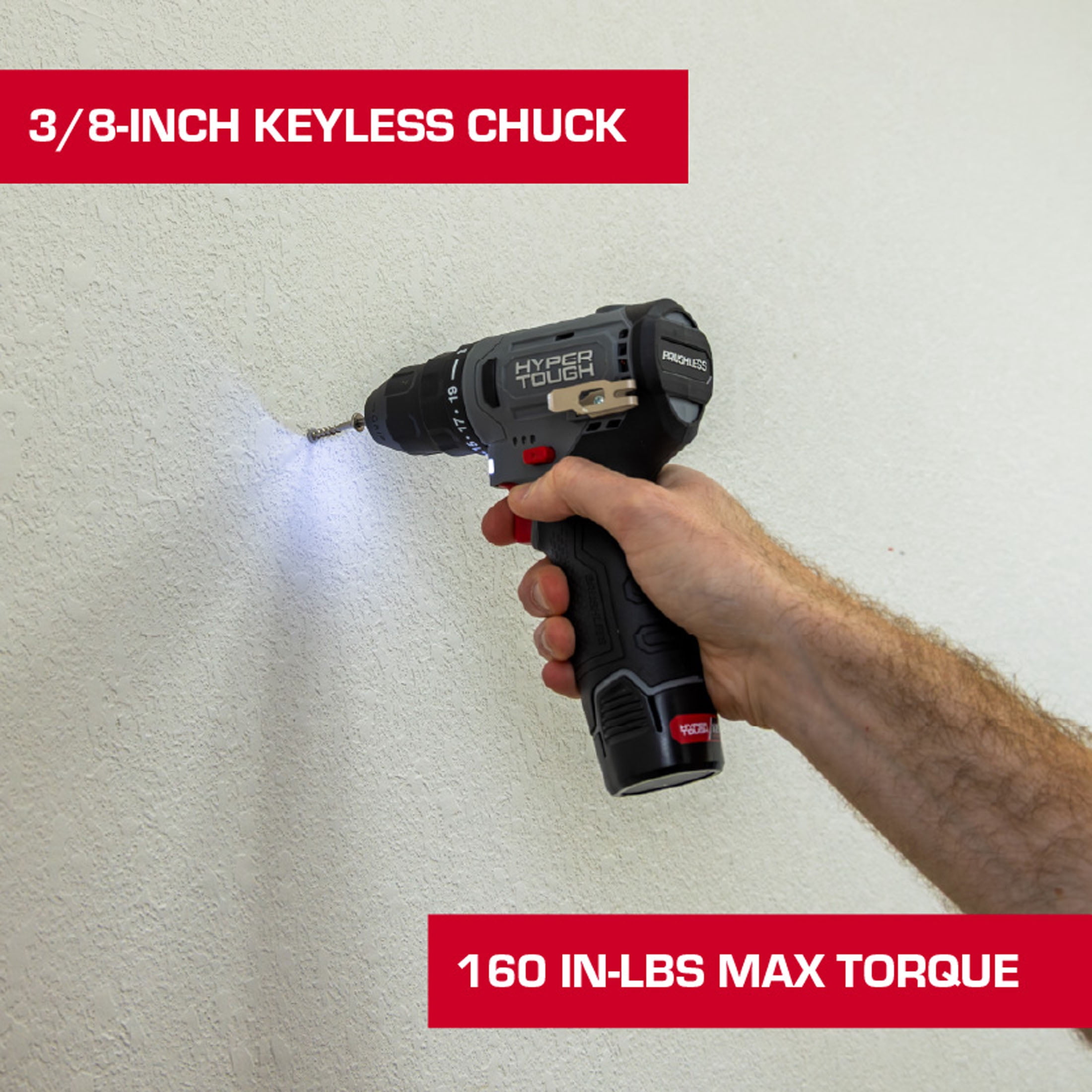 Hyper Tough 12V Brushless Cordless 50-Piece Project Kit with 1.5Ah Battery & Charger