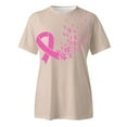 thumbnail image 4 of GDREDA Womens Printed Short Sleeve O Neck T Shirt Top Blouse Tech Stretch, 4 of 5