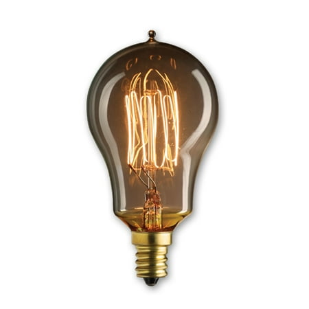 

25 Watt Nostalgic Incandescent Edison A15 Vintage Thread Filament Candelabra Base Antique Pack of 3