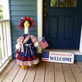 thumbnail image 6 of Patriotic 4th of July Porch Goose Outfits, Red Blue American Flag Lawn Goose Clothes Fits 23 Inch Cement Plastic Statue for 250th Anniversary Independence Day Outdoor Garden Yard Patio Decor, 6 of 10