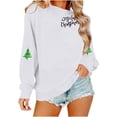thumbnail image 6 of Under 10 dollars! Womens Merry Christmas Sweatshirts Christmas Tree Graphic Xmas Party Sweatshirt Long Sleeve Crewneck Casual Shirts, 6 of 8