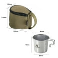 thumbnail image 4 of Sierra Bowl,Portable Picnic 210ml Sierra Portable Barbecue Sierra Cups Picnic Cookware Stainless Steel Picnic Tableware Cup Set Cups Picnics A Picnic Steel 210ml Cup Picnic Barbecue Cup, 4 of 7