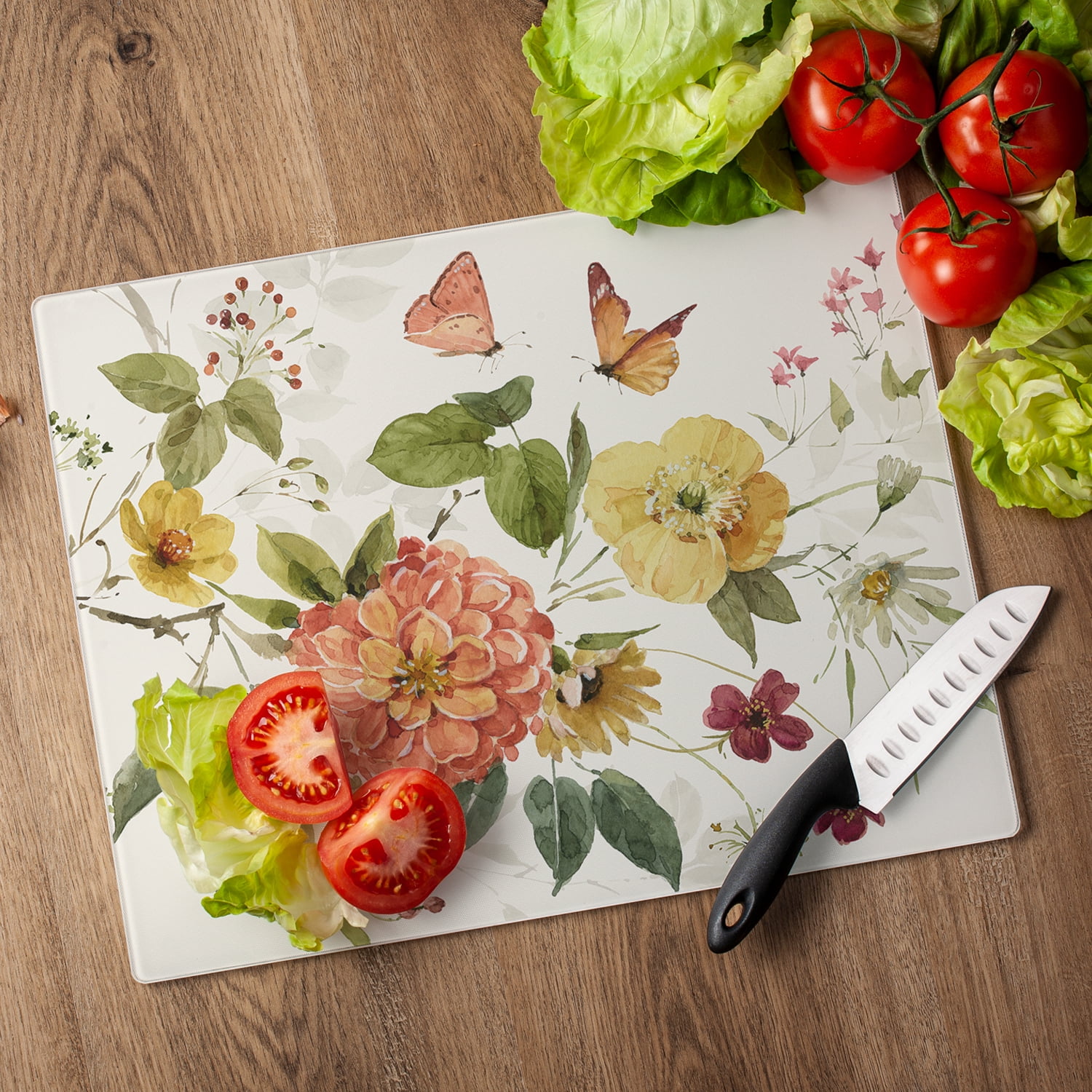 CounterArt Blessed by Nature 3mm Tempered Glass Cutting Board 15" by 12"