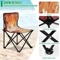 thumbnail image 4 of BZSMCE Camping Chairs Modern The Spirit Of Flames Pattern Folding chair, 4 of 8