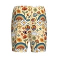 thumbnail image 5 of Fotbe Mushrooms And Rainbows Peace Pajama Shorts for Men, Men's Pajama Bottoms, Sleepwear,Short Pajama Pants-, 5 of 9