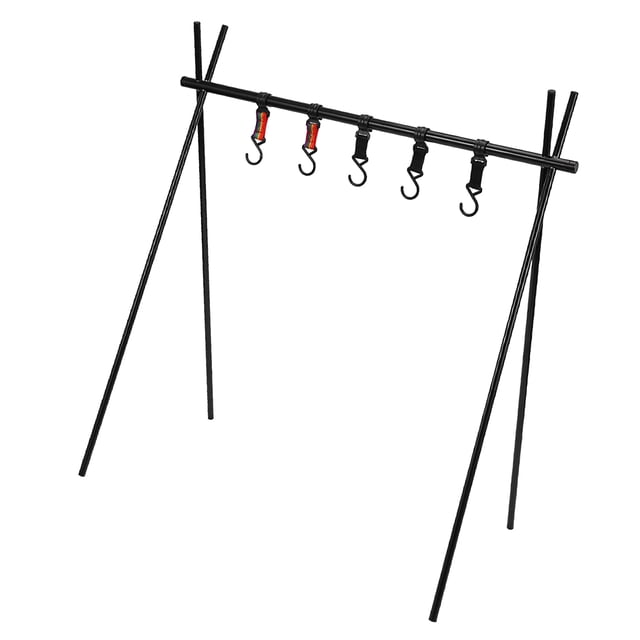 Outdoor Hanging Rack, 4 Foot Tripod Camping Hanging Rack for Road Trips