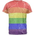 thumbnail image 2 of Distressed Gay Pride Flag Mens T Shirt Heather White MD, 2 of 2