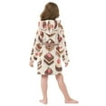 thumbnail image 7 of FORMRS Niños Bathrobe Unisex Hooded Robe Soft Plush Pajamas Sleepwear, Size 2-3T, Cute Chocolate Cakes, 7 of 7