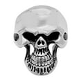 thumbnail image 3 of 30.7mm Stainless Steel Grinning Skull Biker Ring, Size 17, 3 of 8