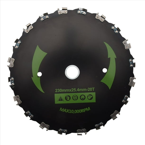 Hoja CortacéSped Dientes Cadena 9 Pulgadas,Desbrozadora Motosierra 20 Dientes,Desbrozadora Hierba Resistente para Recortadora EléCtrica Gas para JardíN (B)