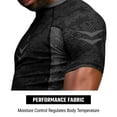 thumbnail image 3 of Hayabusa Ranked BJJ Rash Guards For Men Short Sleeve - Black, Large, 3 of 6