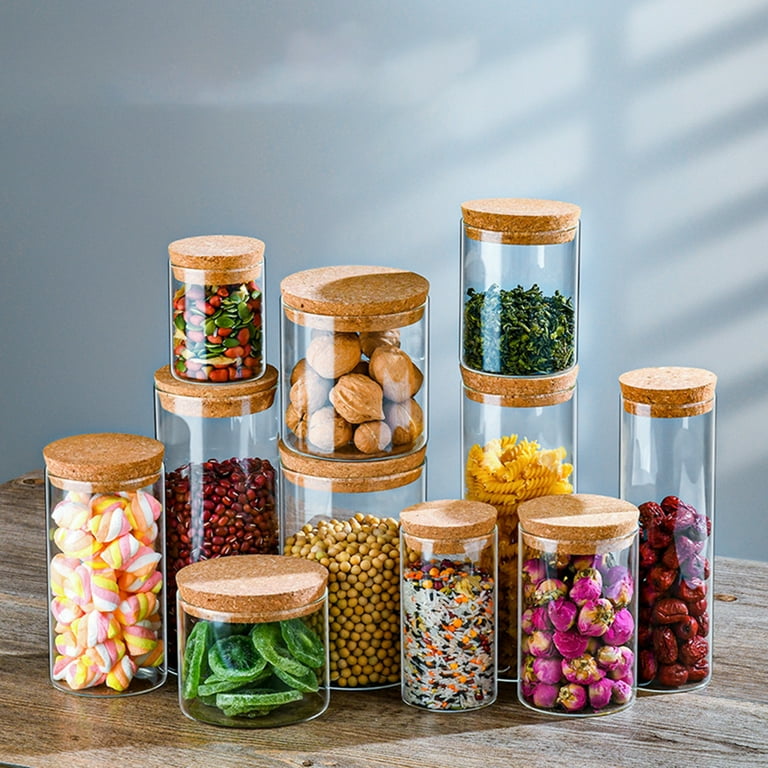 Glass Kitchen Storage Canister Large Capacity Storage Jar for