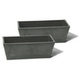 thumbnail image 1 of Algreen Valencia Inside/Outside 14-Inch Windowsill Plant Box, Charcoal (2 Pack), 1 of 1