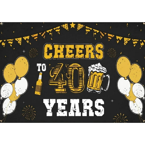 Taco Bout 40th Birthday Banner Backdrop ration Men Women Happy 40 Fiesta Mexican Cactus Party 40-Year-Old Poster Background