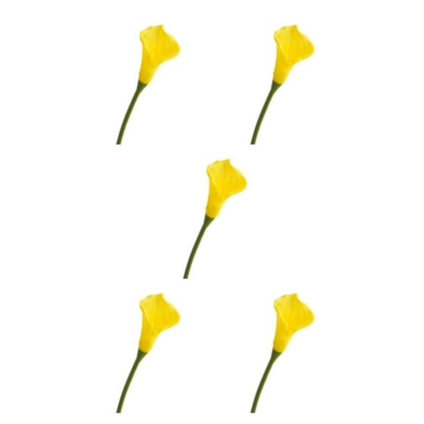Injueey 20 piezas ABS, alcatraces hipoalergénicos no tóxicos y seguros para gatos y perros, ramo Artificial amarillo Type2 NO2