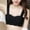 Black, variant on Wide Strap Wireless Bra for Women, Padded Seamless Tank Style Comfort Bralette for Everyday Support Wear