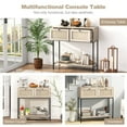 thumbnail image 5 of Topcobe Rattan Console Table Boho Entryway Table with 2 Rattan Drawers and Open Storage Shelf, Rectangular Furniture Table for Living Room, Front Hall, Hallway and Foyer, 5 of 7