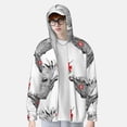 thumbnail image 4 of Sigee Moose Kissing Under Mistletoe Print UPF50+ Men's Sun Protection Hoodie Shirt SPF UV Shirt Long Sleeve Fishing Outdoor Lightweight, S-3XL, 4 of 9