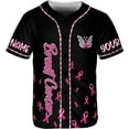 thumbnail image 2 of Lotusprinthandmade Personalized Breast Cancer Warrior Unisex Baseball Jersey XS-5XL Multicolor, 2 of 5
