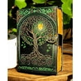 thumbnail image 3 of Large Grimoire leather journal, Print Tree of Life Journal, Blank spell book book of shadows Leather Celestial Gifts For Him Her., 3 of 7