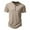 Khaki, variant on T Shirts for Men Henley Neck Short Sleeve Solid Color Slim Fit Summer Casual Loose Mens T Shirts