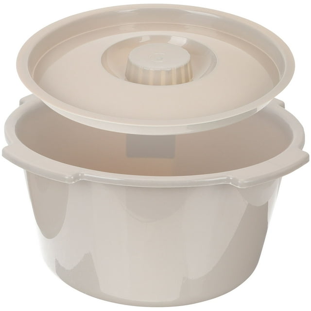 Minkissy Bucket Grey PP Adult Potty Chair Bucket 1Pcs For Disabled Persons