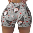thumbnail image 2 of Picia Halloween Gnome Printed Workout Shorts for Women Seamless Scrunch Butt Lifting High Waisted Yoga Gym Booty Running Moisture-wicking Short Pants-Small, 2 of 9