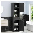 Tall Bathroom Storage Cabine, 64”H Freestanding Storage Pantry