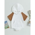 thumbnail image 2 of Wassery Baby Girls Boys Romper 6M 12M 18M 24M Baby Short Sleeve Hooded Newborn Contrast Color Summer Bodysuit Clothes for Girls Boys, 2 of 8