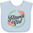 thumbnail image 3 of Inktastic Flower Girl with Flower Circle Girls Baby Bib, 3 of 4