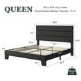 thumbnail image 4 of Amolife Queen Bed Frame, Platform Bed Frame with Fabric Upholstered Headboard, Dark Grey, 4 of 10