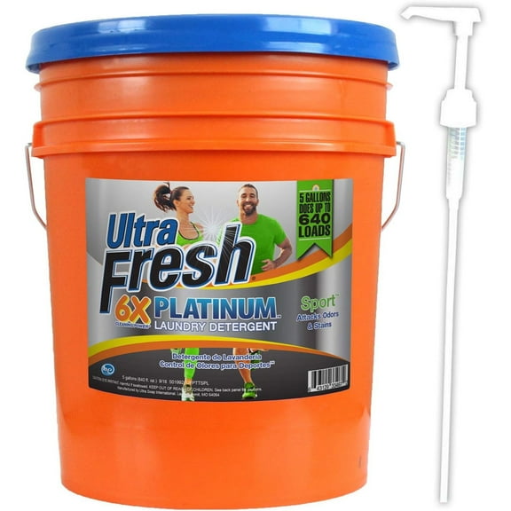 Ultra Fresh Platinum Sport 5 Gallon 6x Laundry Detergent Up to 640 Loads