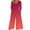 A02_Hot Pink, variant on Yghzkop Women's Jumpsuit Ombre Print V Neck Short Sleeve Back Zipper Side Pockets Loose Fit Wrinkle-Free Beach Vacation Outfit