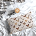 thumbnail image 4 of Goofa Various Chicken Print Plush Throw Pillow Case, Soft Velvet with Hidden Zipper, Decorative Cushion Cover for Sofa, Bed, Car, and Home Décor-16"x24", 4 of 5
