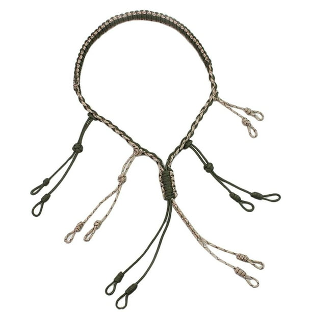 Cordón para llamada de caza, paracord, para gansos, patos depredadores, silbato para perros ejercito verde