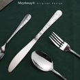 thumbnail image 4 of Lindbes 40-Piece Luxurious Vintage-Style Stainless Steel Cutlery Set for 8 - Durable Flatware with Knife/Fork/Spoon  Utensil Set  Dishwasher Safe  Rust-Resistant  and Easy to Clean for Ho, 4 of 6