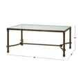 thumbnail image 2 of Uttermost Warring Iron and Glass Coffee Table in Rustic Bronze Patina, 2 of 3