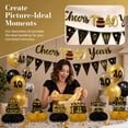 thumbnail image 2 of 40th Birthday Party Decoration Set for Women, 38-Piece Gold Banner, Balloons, Honeycomb Ornaments, Hanging Spirals, and Ribbons, 2 of 9