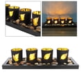 thumbnail image 5 of Set of 4 Candle Tealight Candlestick Coffee Table Centerpiece Decor , Leaf, 5 of 8