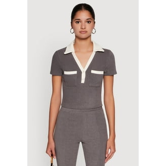 POLO RALPH LAUREN White Women's Skinny Fit Big Pony Polo Shirt
