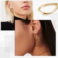thumbnail image 6 of Lancharmed Gold Plated Studs Earrings for Womens,Pear Shaped Hoops Earring Gifts for Sister, 6 of 9