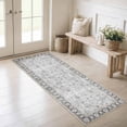thumbnail image 2 of Washable Kitchen Runner Rug 60" x 22", Non-Slip Soft Low Profile Kitchen Rug, Farmhouse Distressed Floral Oriental Rug for Kitchen, Hallway & Laundry Room, 2 of 6