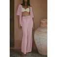 thumbnail image 4 of 2 Piece Women's Summer Cover up Crochet Knit Cardigan Tops Long Pants Set Bathing Suit Beach Outfit, 4 of 5