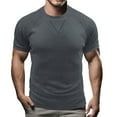 thumbnail image 1 of pstuiky Camisas casuales de manga corta para hombre, Camisa de punto suelta de manga corta con botones sólidos de verano para hombre ropa de hombre m, 1 of 7