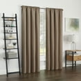 thumbnail image 5 of Eclipse Samara Solid Blackout Curtains, Single Curtain Panel, 63 Inch Long Blackout Curtains, 42" W x 63" L, Toffee, 5 of 8