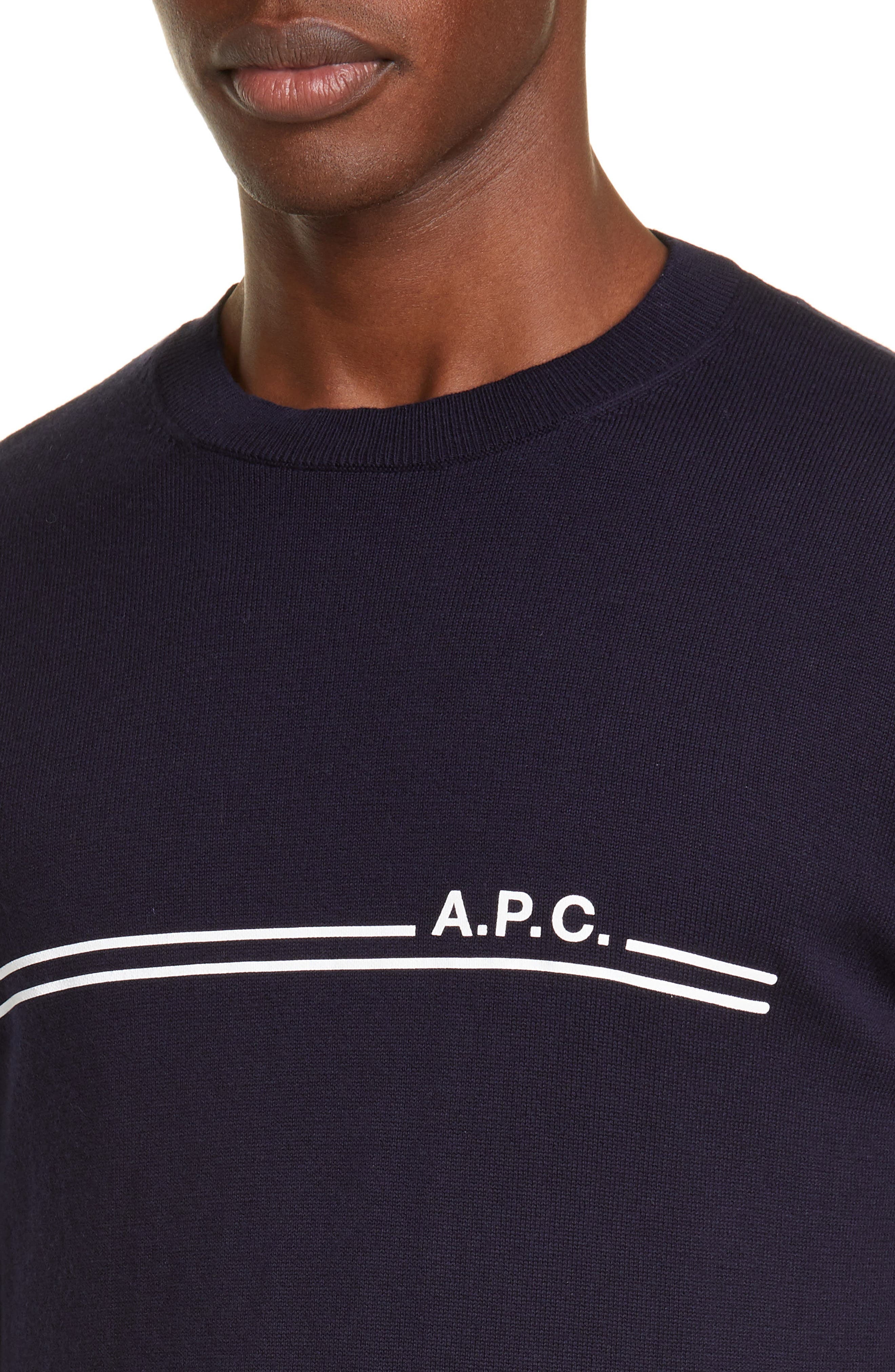 A.P.C. NAVY Eponyme Thin Knitwear 