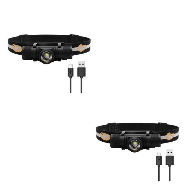 Eigraketly Linterna para acampar LED Linterna frontal ajustable Senderismo Cabeza Linterna Diadema Lámpara portátil D20-GCG2 Cable USB Type1 NO1 Eigraketly CBP185735