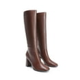 thumbnail image 3 of BURUDANI Women Gogo Knee-High Square-Toe Chunky-Heel Boots with Side Zip, 3 of 7