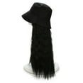 thumbnail image 4 of DOPI Human Hair Wigs For Women Black Color Natural Lace Hair Fisherman Cap Hair Wave Curly Hairstyle Adjustable Wig Hat Att, 4 of 5